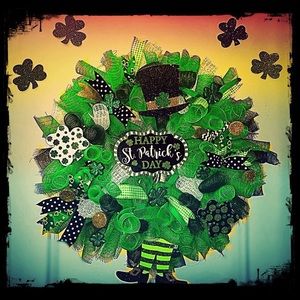 St Patty’s Day Mesh Wreath
